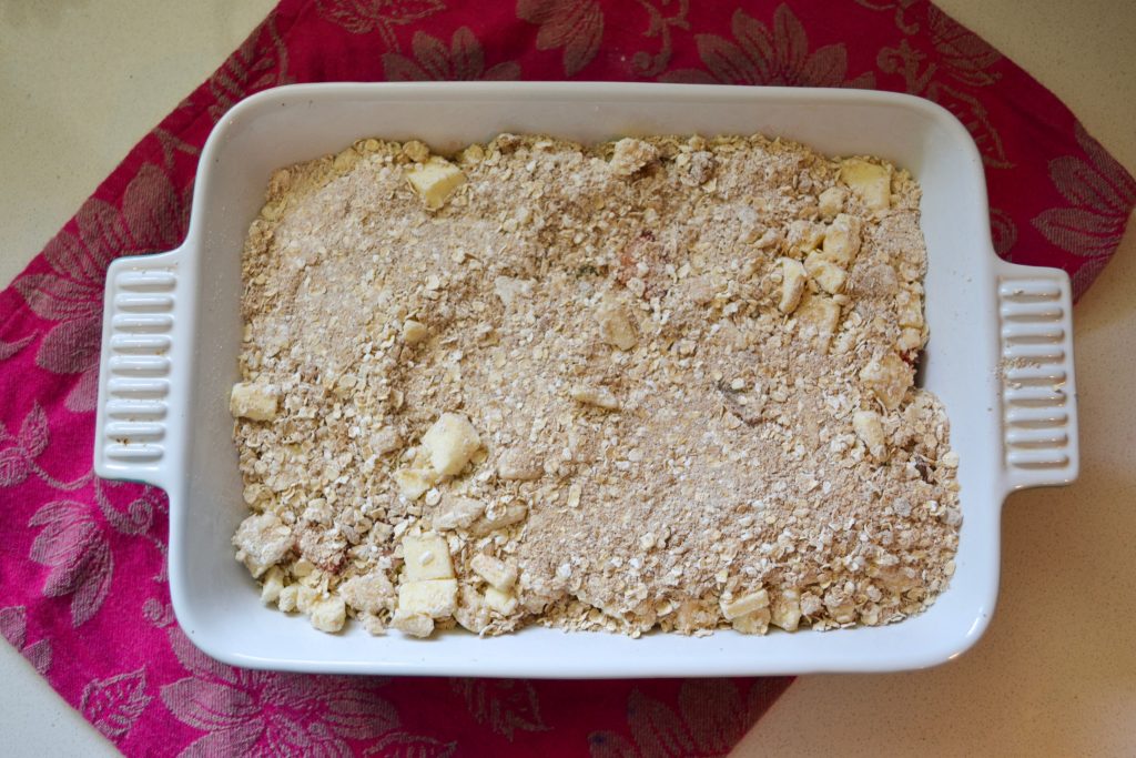 Strawberry Rhubarb Crumble Ready to Bake